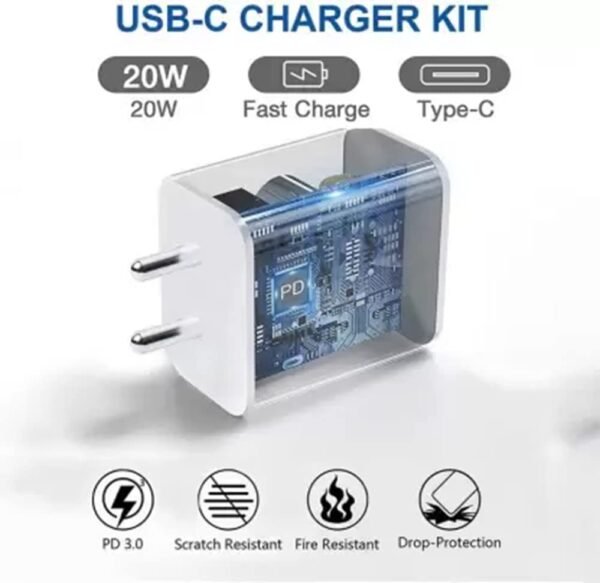 Nexcen Original PD 20w Compaitable for iPhone 15/15 Plus/14/14 Plus/ 13/ 13Plus/ Pro/12/12mini/12pro/pro Max / 11, Ultra Charger, - Image 3