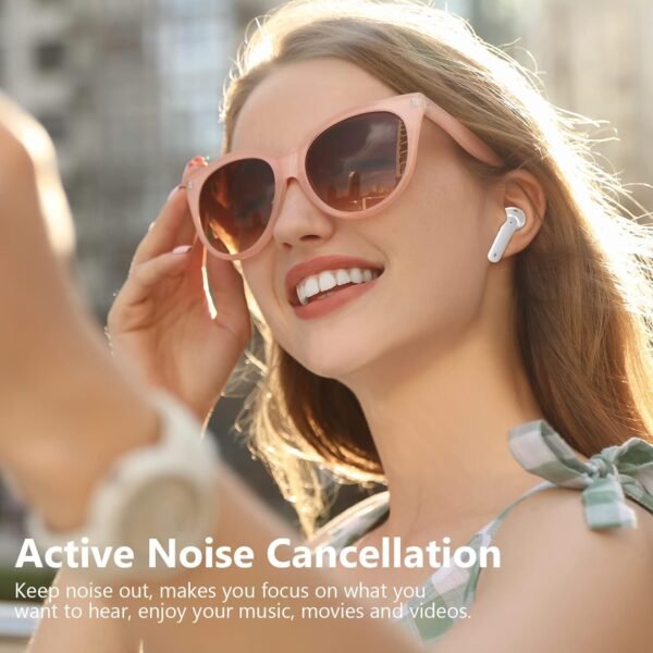 Nexcen Wireless Earbuds Bluetooth Active Noise Cancelling Headphone Wireless Ear Buds in-Ear Headphones with Charging Case IPX7 Waterproof Earphones for iPhone Android - Image 5