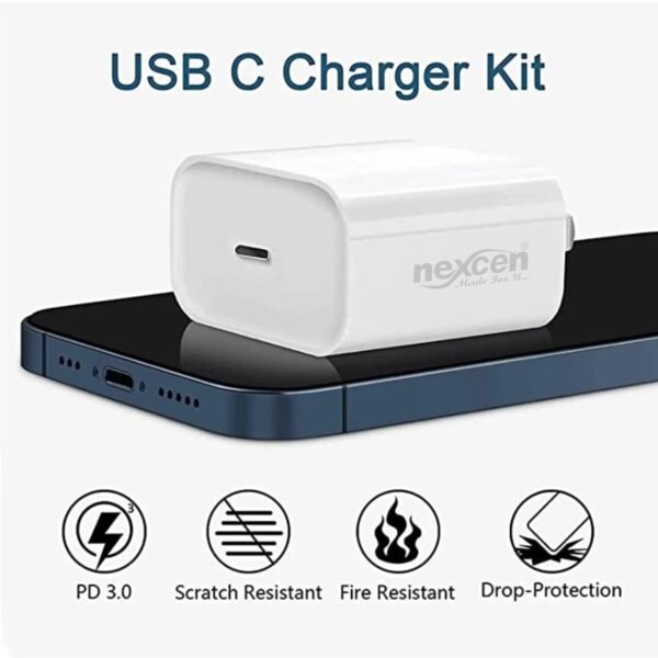 Nexcen Original PD 20w Compaitable for iPhone 15/15 Plus/14/14 Plus/ 13/ 13Plus/ Pro/12/12mini/12pro/pro Max / 11, Ultra Charger, - Image 4