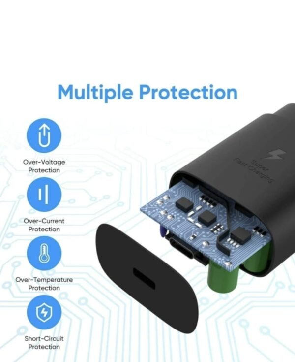 Original 25W C-Type Black Super Fast Charger with PD Cable - Image 7